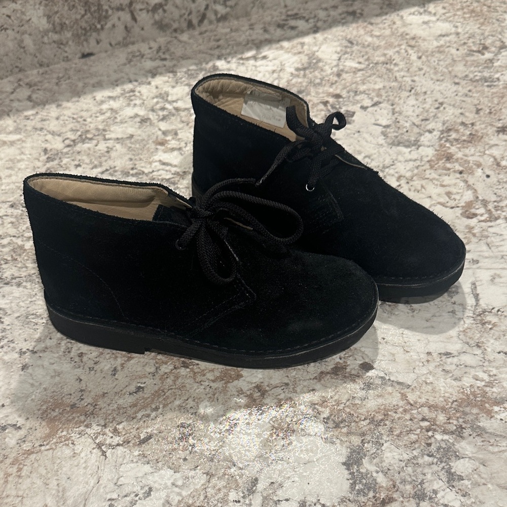 Black Suede boys Clarks Ankle Boots
